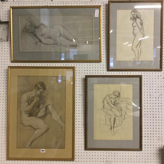 4 nude drawings